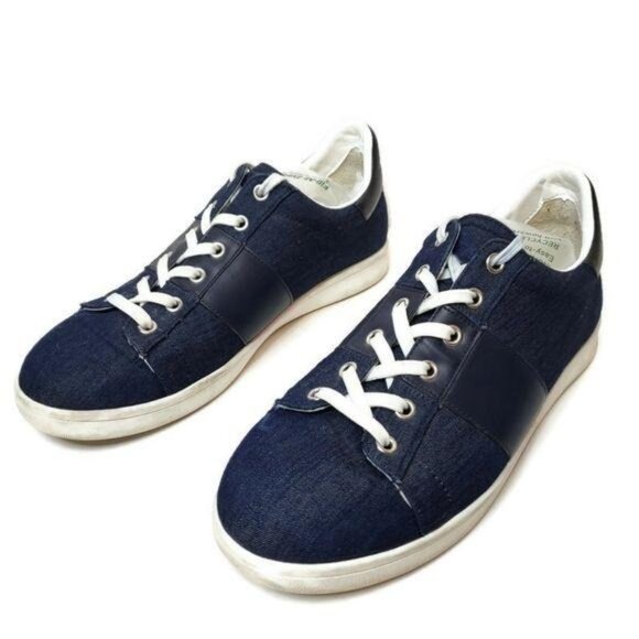 Sam Edelman men Denim navy blue Lace-Up Sneakers Size 10 Blue & White - Picture 4 of 10
